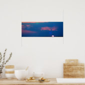 Impressionistische Zonsondergang vanaf de Zee Post Poster (Keuken)