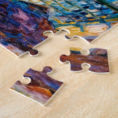 Impressionistische Zonsondergangsromantiek bij Riv Legpuzzel (Zijkant)