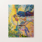 Impressionistische Zonsondergangsromantiek bij Riv Legpuzzel (Verticaal)