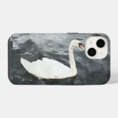 Impressionistische zwaan iPhone hoesje (Achterkant horizontaal)