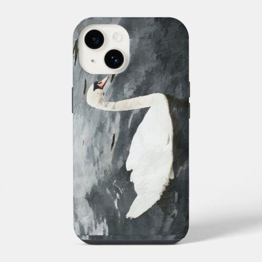 Impressionistische zwaan iPhone hoesje (Achterkant)