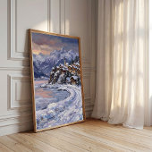 Impressionistische Zwitserse Alpen Schemering Muur Poster