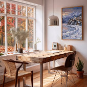 Impressionistische Zwitserse Alpen Schemering Muur Poster