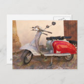 Impressitalige scooter briefkaart (Voorkant / Achterkant)