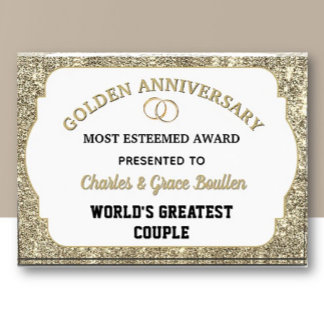 Impressive Golden Anniversary Custom Award  Fotoblokken