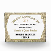 Impressive Golden Anniversary Custom Award  Fotoblokken (Voorkant)