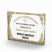 Impressive Golden Anniversary Custom Award  Fotoblokken (Rechts)