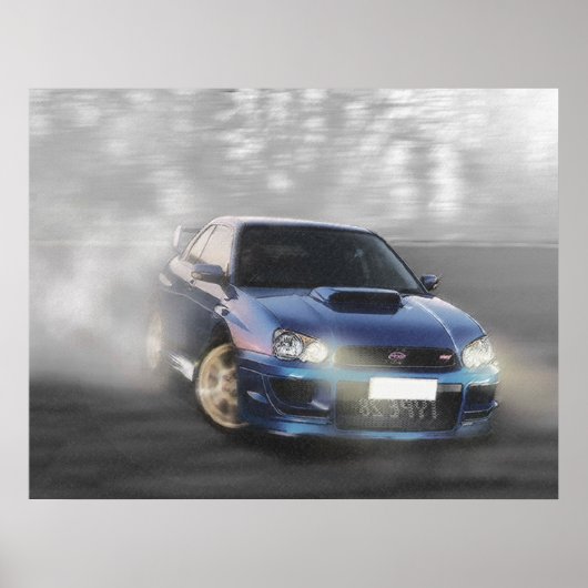 Impreza Coupe zijdelings Poster (Voorkant)