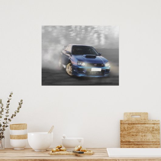 Impreza Coupe zijdelings Poster (Keuken)