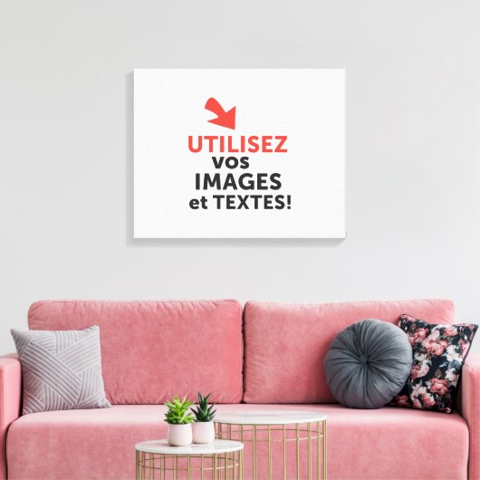 Imprimer vos conceptions en ligne en français canvas afdruk (Insitu (Woonkamer))