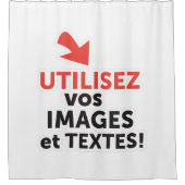 Imprimer vos conceptions en ligne en français douchegordijn (Voorkant)