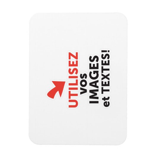 Imprimer vos conceptions en ligne en français magneet (Verticaal)