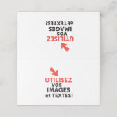 Imprimer vos conceptions en ligne en français plaatskaartje (Buitenkant ongevouwen)