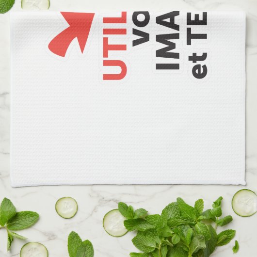 Imprimer vos conceptions en ligne en français theedoek (Gevouwen)