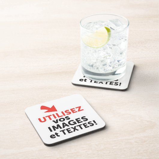 Imprimer vos design en ligne DIY en Français Drankjes Onderzetter (Rechterzijde)