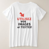 Imprimer vos design en ligne DIY en Français Grote Maat T-shirt (Design achterkant)