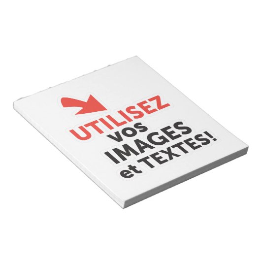 Imprimer vos design en ligne DIY en Français Notitieblok (Schuin)