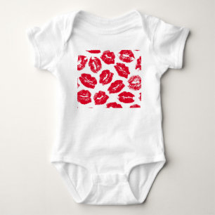 Imprint Kiss Rode Lippen: Naadloze Vintage Romper