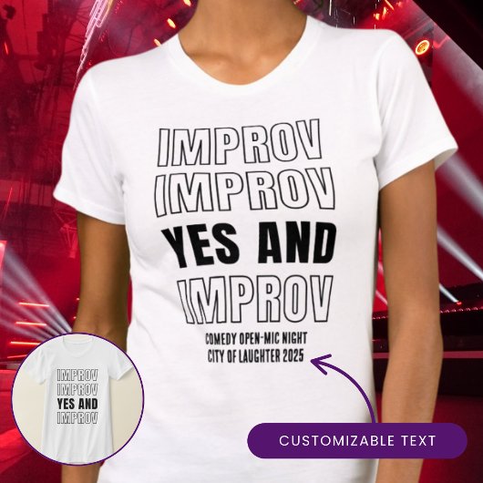 IMPROV JA EN Gift voor Comedy Fans Performers T-shirt