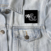 Improv | Ja en | Vierkante Button 5,1 Cm (In situ)