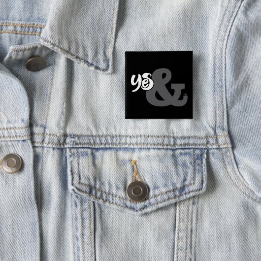 Improv | Ja en | Vierkante Button 5,1 Cm (In situ)