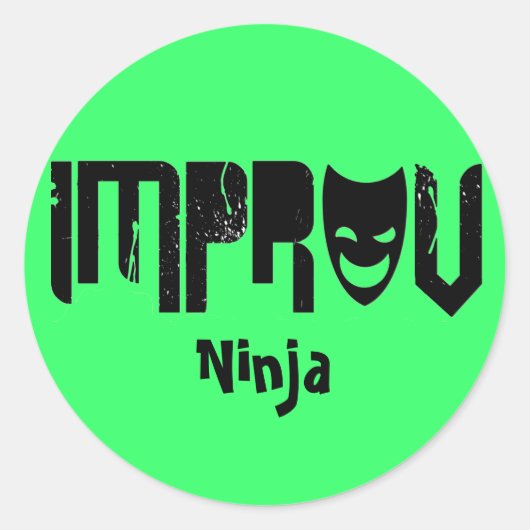 Improv! Ronde Sticker (Voorkant)