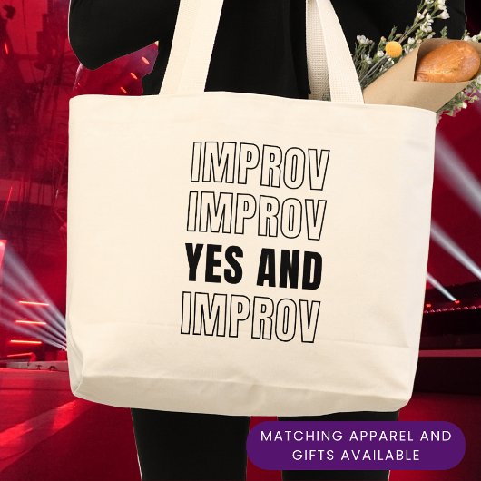 IMPROV YES en improvisatie comedy Grote Tote Bag