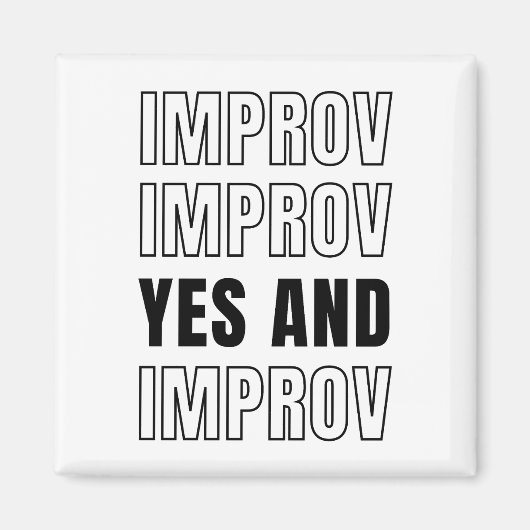 IMPROV YES en improvisatie comedy Magneet (Voorkant)