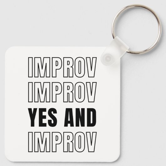 IMPROV YES en improvisatie comedy Sleutelhanger (Achterkant)