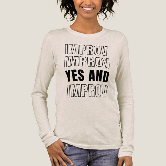 IMPROV YES en improvisatie comedy Tri-Blend Shirt (Voorkant)