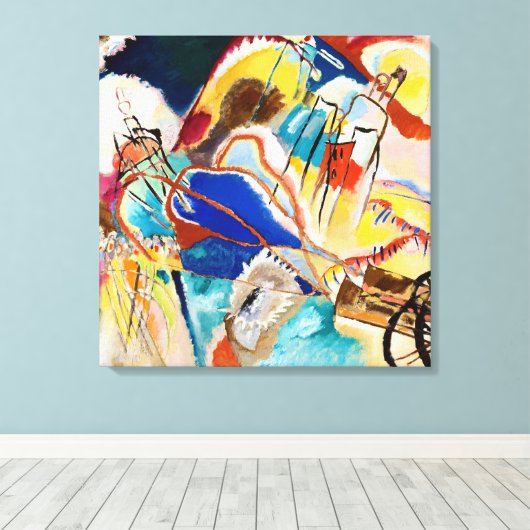 Improvisatie 30 (kanonnen) door Wassily Kandinsky Canvas Afdruk (Insitu (Houten vloer))