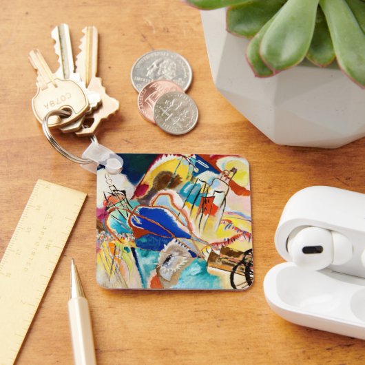 Improvisatie 30 (kanonnen) door Wassily Kandinsky Sleutelhanger (Bureau)