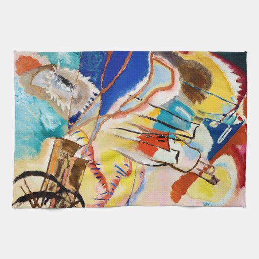 Improvisatie 30 (kanonnen) door Wassily Kandinsky Theedoek (Horizontaal)