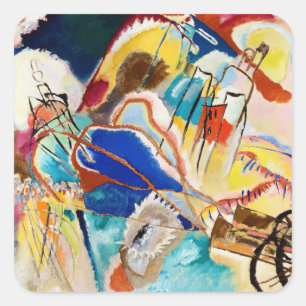 Improvisatie 30 (Kanons) door Wassily Kandinsky Vierkante Sticker