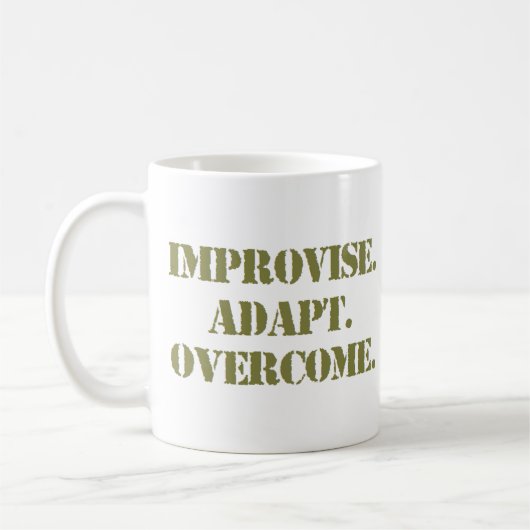 improvisatie aanpassen overwonnen koffiemok (Links)