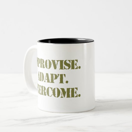 improvisatie aanpassen overwonnen tweekleurige koffiemok (Voorkant links)