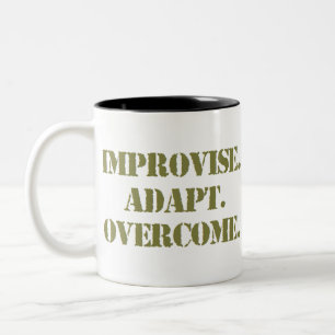 improvisatie aanpassen overwonnen tweekleurige koffiemok