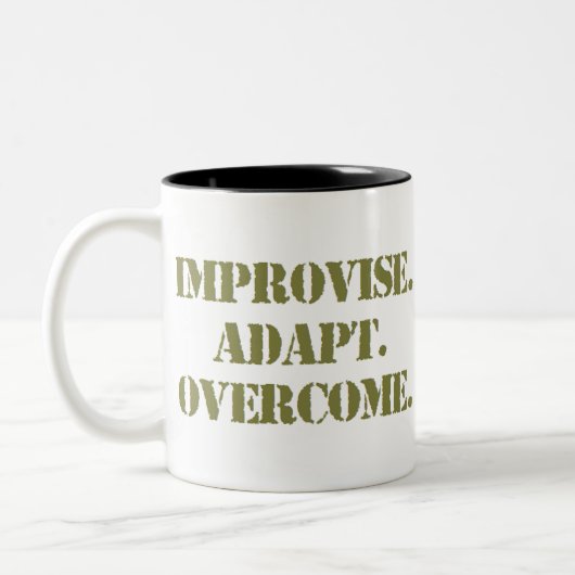 improvisatie aanpassen overwonnen tweekleurige koffiemok (Links)