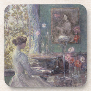 Improvisatie door Frederick Childe Hassam Bier Onderzetter