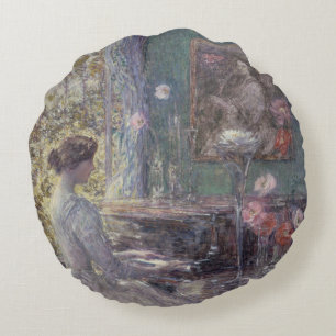 Improvisatie door Frederick Childe Hassam Rond Kussen
