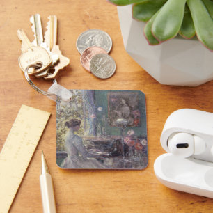 Improvisatie door Frederick Childe Hassam Sleutelhanger