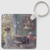 Improvisatie door Frederick Childe Hassam Sleutelhanger (Achterkant)