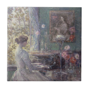 Improvisatie door Frederick Childe Hassam Tegeltje