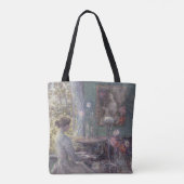 Improvisatie door Frederick Childe Hassam Tote Bag (Achterkant)