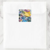 Improvisation 26, Rowing by Wassily Kandinsky Vierkante Sticker (Tas)