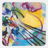 Improvisation 26, Rowing by Wassily Kandinsky Vierkante Sticker (Voorkant)