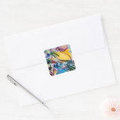 Improvisation 26, Rowing by Wassily Kandinsky Vierkante Sticker (Envelop)