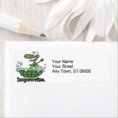 Improviseren Turtle Shell Tubby Tubby cartoon Etiket (Insitu)