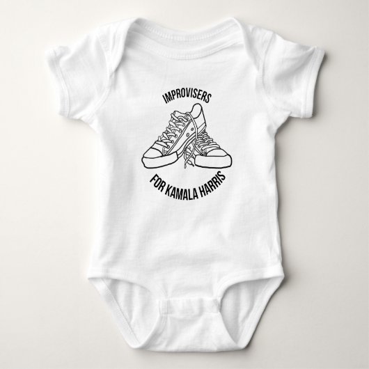 "Improvisers voor Kamala Harris" baby baby-sit Romper (Voorkant)