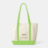 Impuls Tas: Geen van de jouwe (limoen) Tote Bag (Achterkant)
